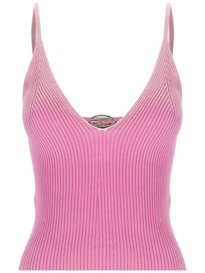 M Laila Faded Ribbed Knit Sleeveless Pink - DIESEL - BALAAN 2