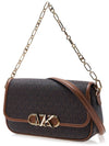 Women's Parker Medium Logo Shoulder Bag Brown - MICHAEL KORS - BALAAN 3