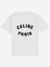 Paris Rouge Cotton Jersey Short Sleeve T-Shirt White - CELINE - BALAAN 2