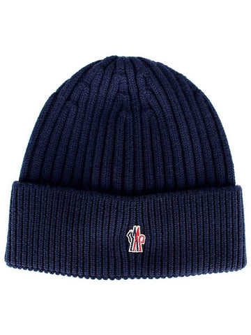 Grenoble Logo Wool Beanie 3B00010 04761 778 - MONCLER - BALAAN 1