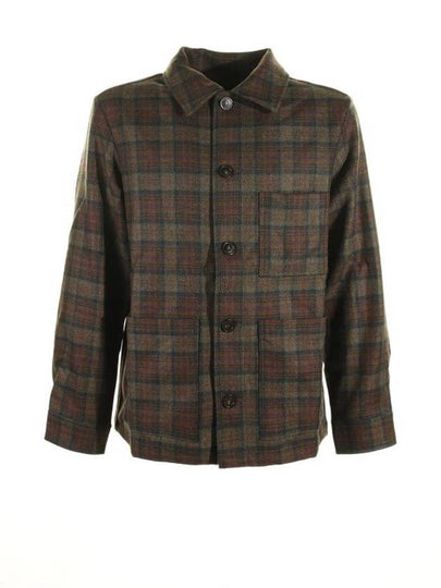 Emile Check Wool Chore Jacket Brown - A.P.C. - BALAAN 2