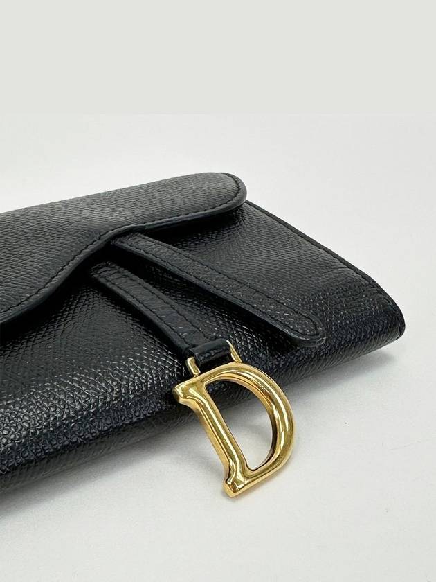 Black Saddle Card Wallet 3VDIW26115 - DIOR - BALAAN 1