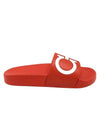 Salvatore Groovy Logo Slippers Red - SALVATORE FERRAGAMO - BALAAN.