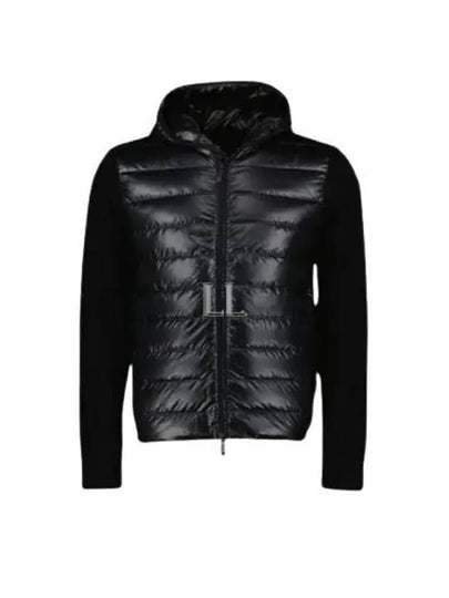 Men's Padded Cotton Cardigan Black - MONCLER - BALAAN 2