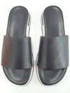 42 size REFLEX H logo punching slippers slide black 181354ZH - HERMES - BALAAN 4