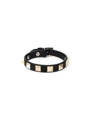 Valentino 3W2J0255 VIT 0NO J0255 Rockstud leather bracelet - RED VALENTINO - BALAAN 1