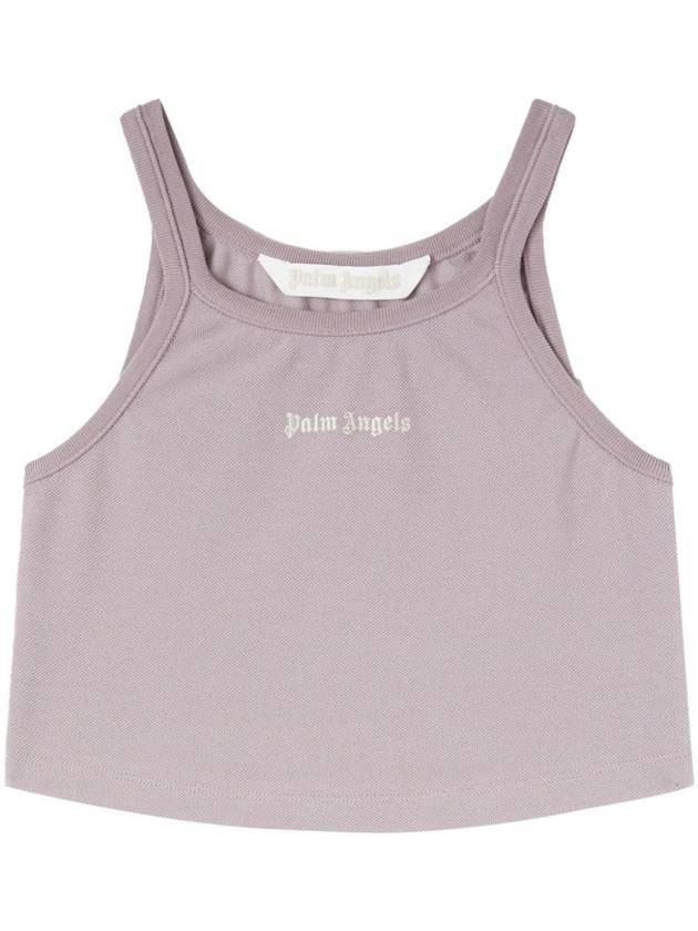 Logo Print Crop Tank Top PWAD060S24FAB0023603 - PALM ANGELS - BALAAN 2