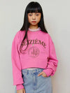 Unbalanced Crop Sweatshirt Pink - LESEIZIEME - BALAAN 6