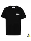 Logo Print Cotton Short Sleeve T-Shirt Black - MSGM - BALAAN 2