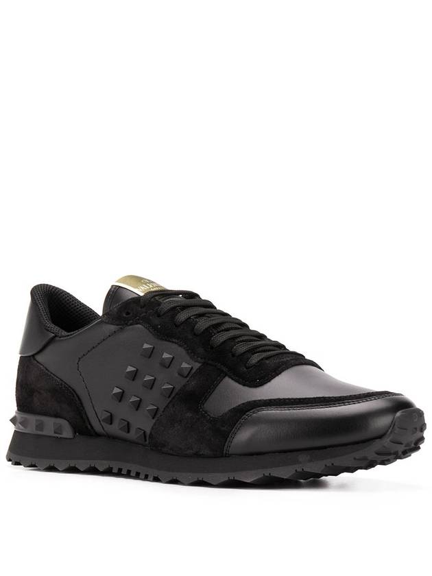 Rockstud Low Top Sneakers Black - VALENTINO - BALAAN 4