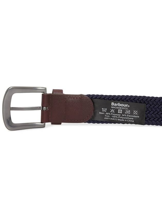 Men's Stretch Webbing Belt Blue - BARBOUR - BALAAN 5