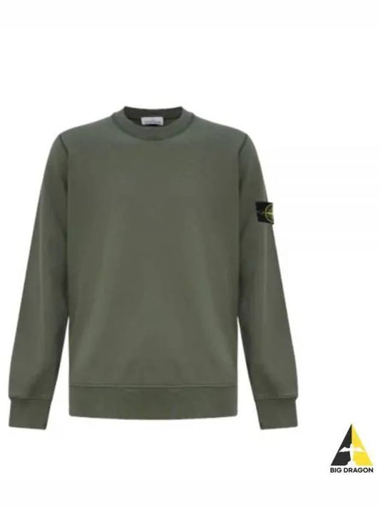 Compass Patch Cotton Sweatshirt Musk Green - STONE ISLAND - BALAAN 2