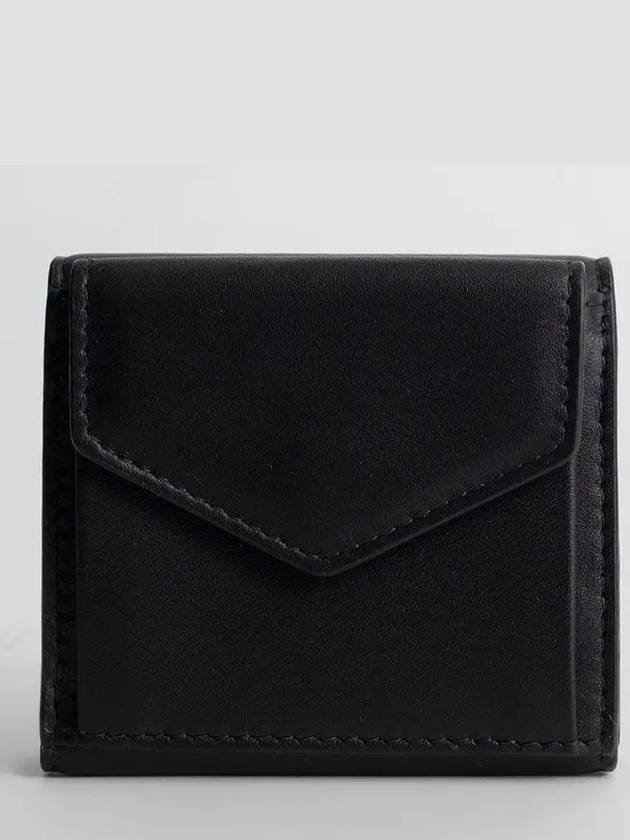 Stitched Unvalve Mini Halfwallet Black - MAISON MARGIELA - BALAAN.