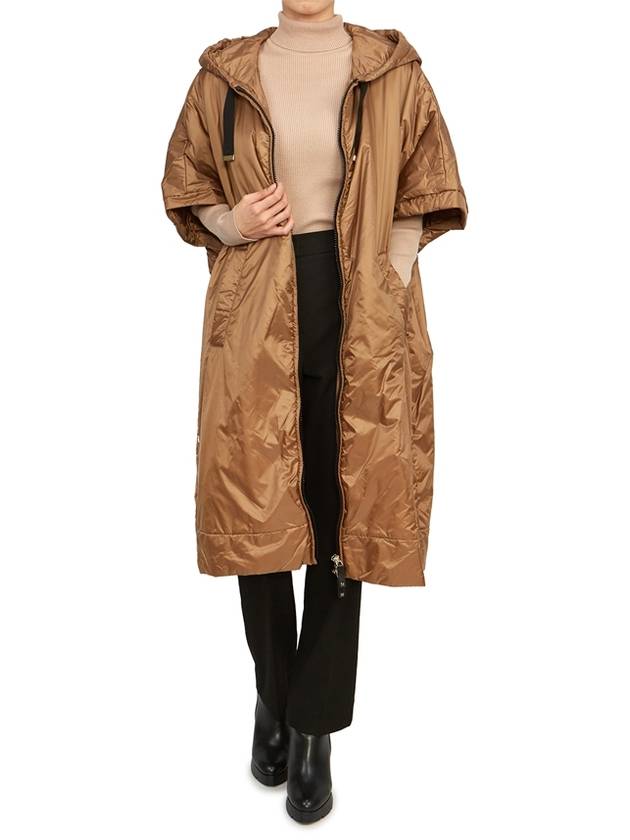 Frida Padded Hooded Jacket Camel - MAX MARA - BALAAN 8