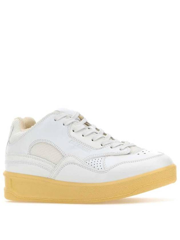 Basket Leather Low Top Sneakers White - JIL SANDER - BALAAN 3