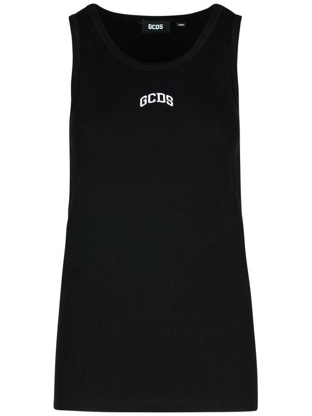 Gcds Black Cotton Tank Top - GCDS - BALAAN 1