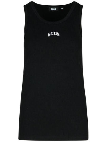 Gcds Black Cotton Tank Top - GCDS - BALAAN 1