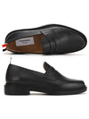 Pebble Grain Rubber Sole Penny Loafer Black - THOM BROWNE - BALAAN 2