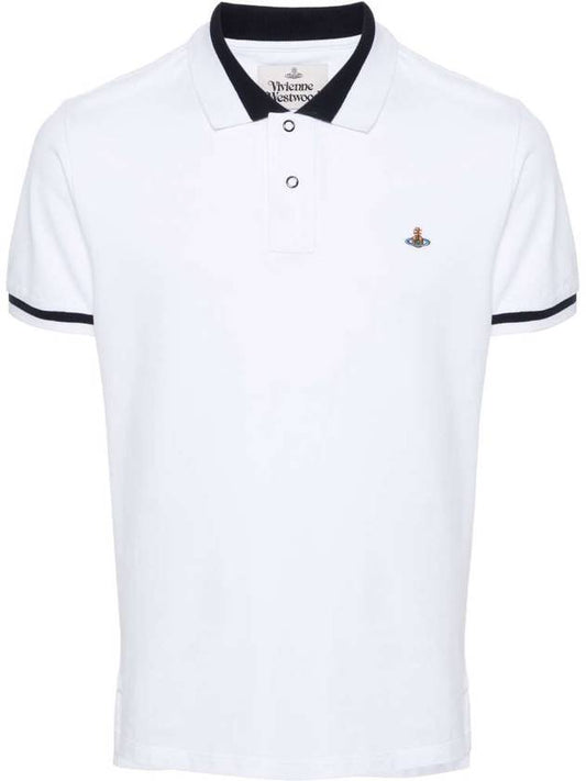 Classic ORB Logo Polo Shirt White - VIVIENNE WESTWOOD - BALAAN 1