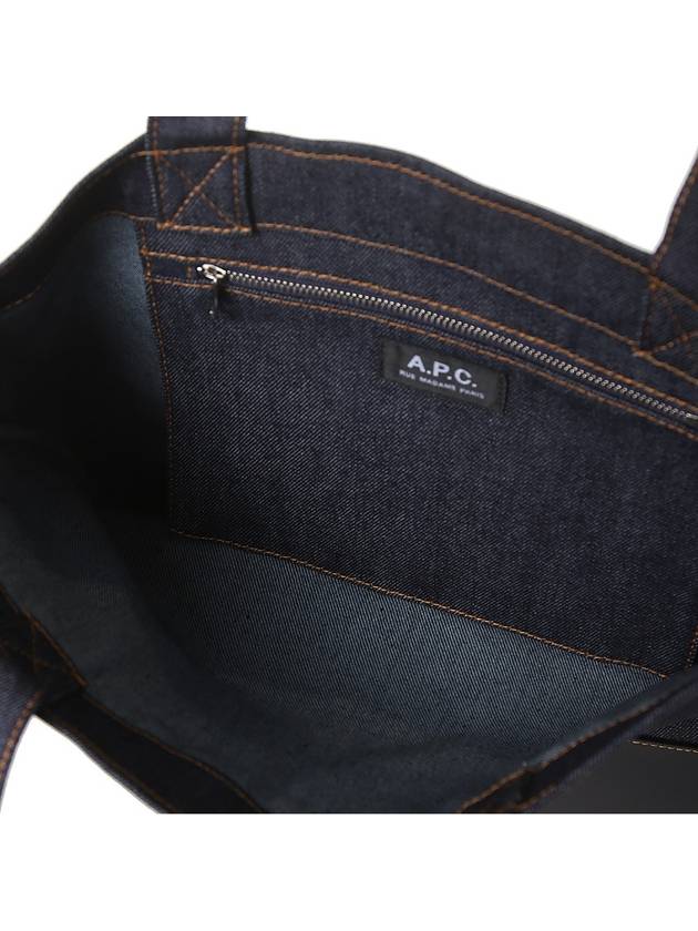 Logo Denim Axelle Tote Bag Navy - A.P.C. - BALAAN 5