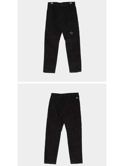 Corduroy Lens Cargo Straight Pants Black - CP COMPANY - BALAAN 2