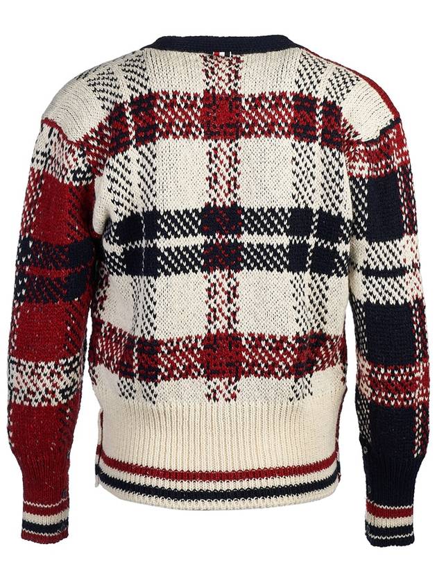 Donegal Tartan Check Cardigan - THOM BROWNE - BALAAN 4