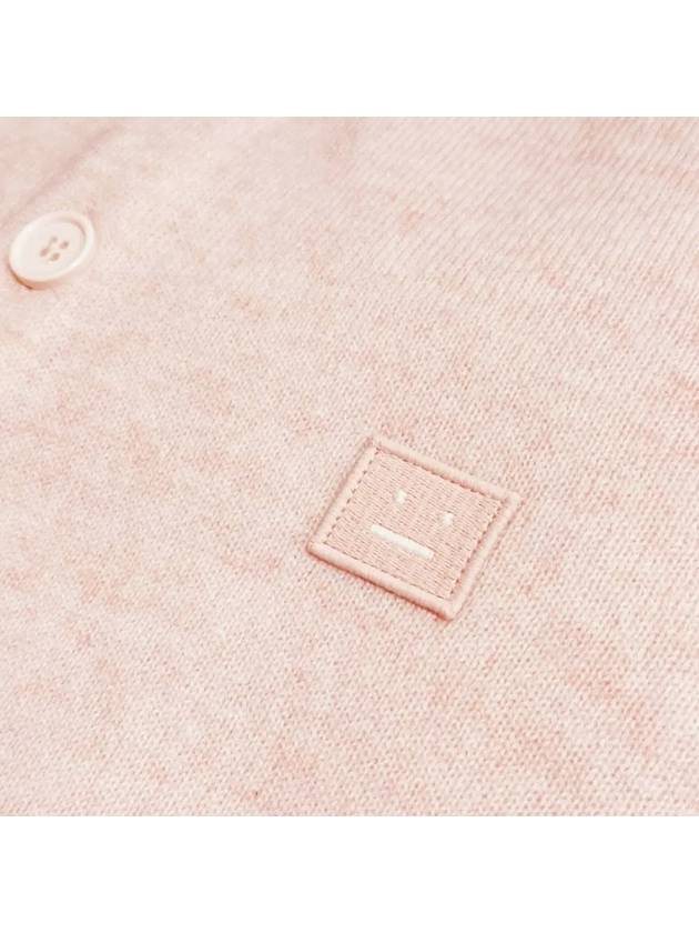 Face Patch Crop Cardigan Pink - ACNE STUDIOS - BALAAN 5