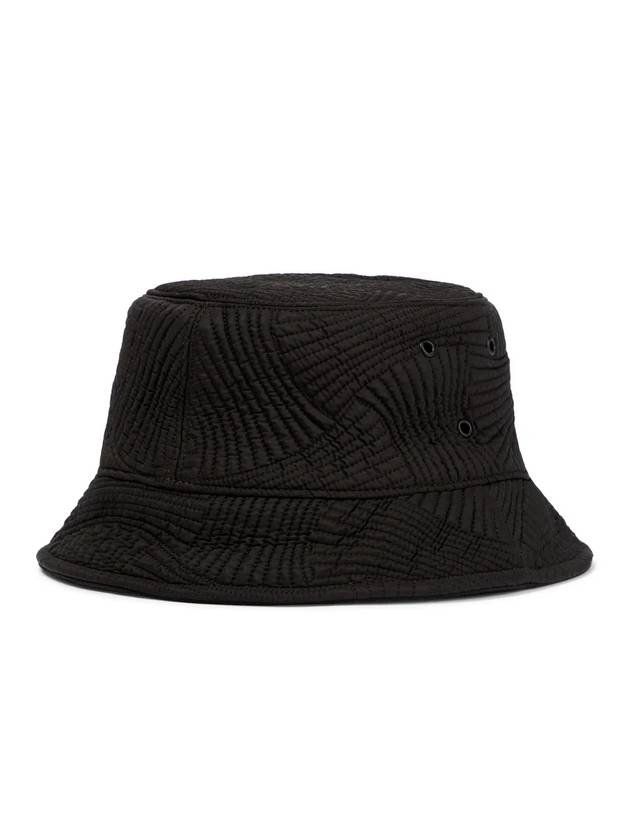 Intrecciato Pattern Quilted Bucket Hat Black - BOTTEGA VENETA - BALAAN 1