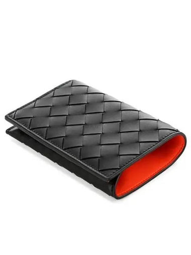 Intrecciatogoibito calfskin two tone passport wallet red black 271251 - BOTTEGA VENETA - BALAAN 1