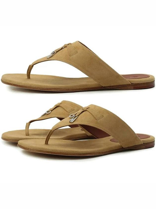 Charms Suede Goatskin Flip Flops Egypt Rock - LORO PIANA - BALAAN 2