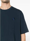 Bold Fox Head Patch Oversized Short Sleeve T-Shirt Navy - MAISON KITSUNE - BALAAN 5