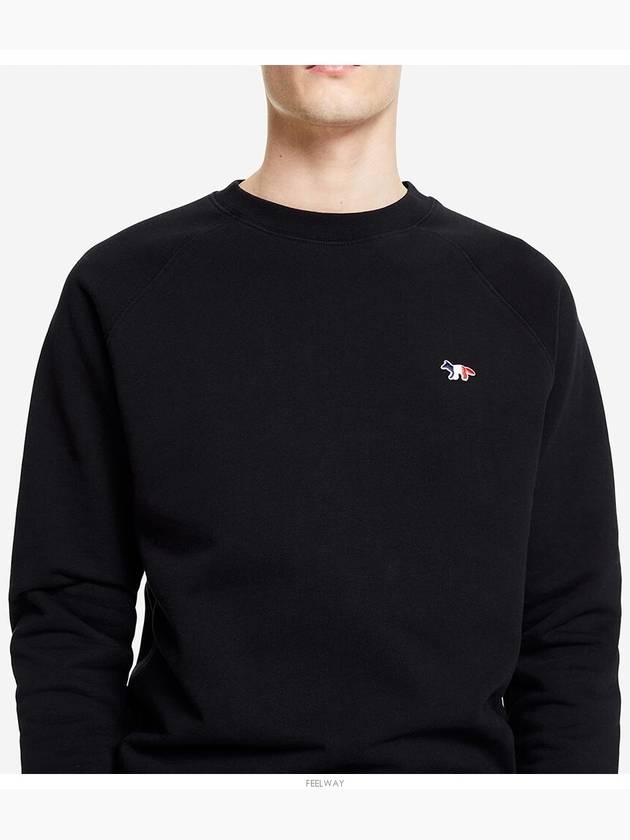 Tricolor Fox Patch Sweatshirt Black - MAISON KITSUNE - BALAAN 4