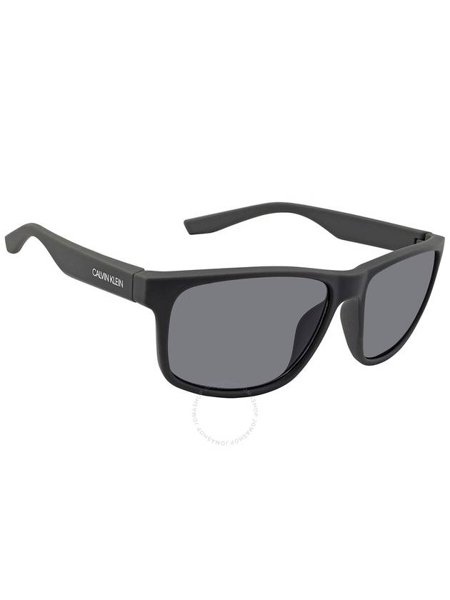 Calvin Klein Grey Rectangular Men's Sunglasses CK19539S 020 59 - CALVIN KLEIN - BALAAN 2