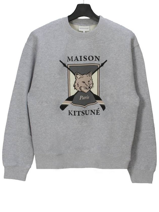 College Fox Print Sweatshirt Light Grey - MAISON KITSUNE - BALAAN 2