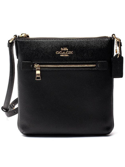 Rowan Pile Mini Leather Cross Bag Black - COACH - BALAAN 2