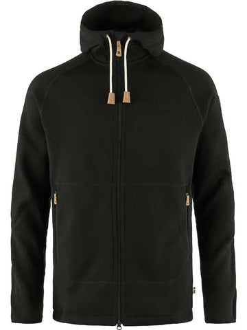 Men's Ovik Fleece Hoodie Black - FJALL RAVEN - BALAAN 1