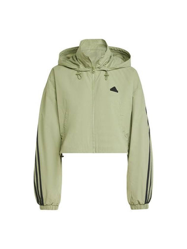 adidas 3S Woven Windbreaker Khaki IW7705 - ADIDAS - BALAAN 1