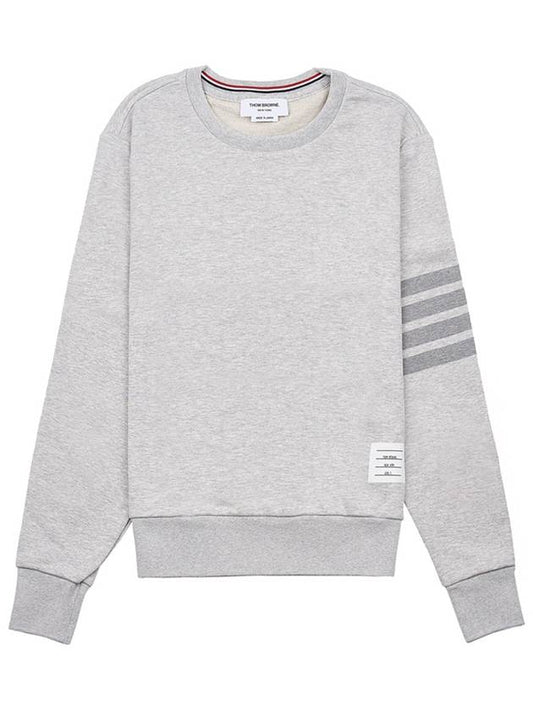 Classic Loopback Terry Tonal 4-Bar Relaxed Fit Crewneck Sweatshirt Pale Grey - THOM BROWNE - BALAAN 2