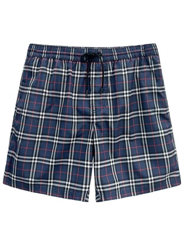 Check Swim Shorts Navy - BURBERRY - BALAAN 2