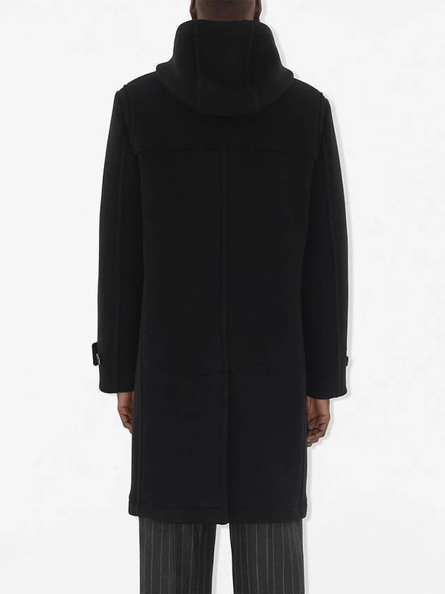 Wool Duffel Coat Black - BURBERRY - BALAAN 5