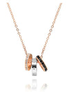 Women s HINT Pendant Mixed Metal Finish Necklace Rose Gold - SWAROVSKI - BALAAN 4