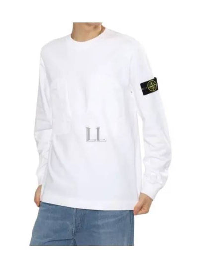 Cotton Fleece Crewneck Sweatshirt White - STONE ISLAND - BALAAN 2