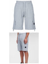 Men's Diagonal Raised Fleece Shorts Grey Melange - CP COMPANY - BALAAN 5