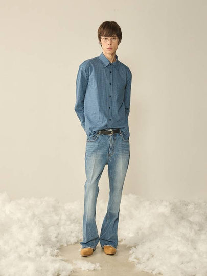 New Classic Flare Denim Pants Blue M - KINETO - BALAAN 2