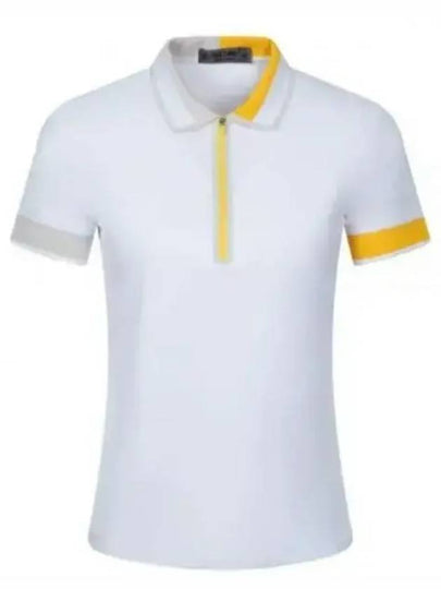 Women's Contrast Tech Short Sleeve Polo Shirt White - G/FORE - BALAAN 2