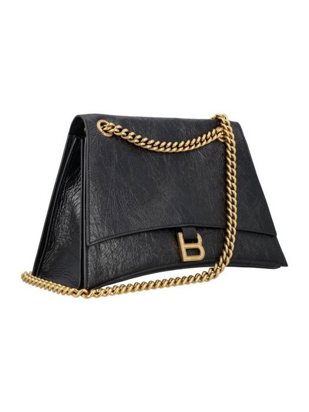 Crush Medium Shoulder Bag Black - BALENCIAGA - BALAAN 3