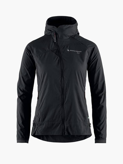 Women's Nal Hooded Windbreaker Black - KLATTERMUSEN - BALAAN 2