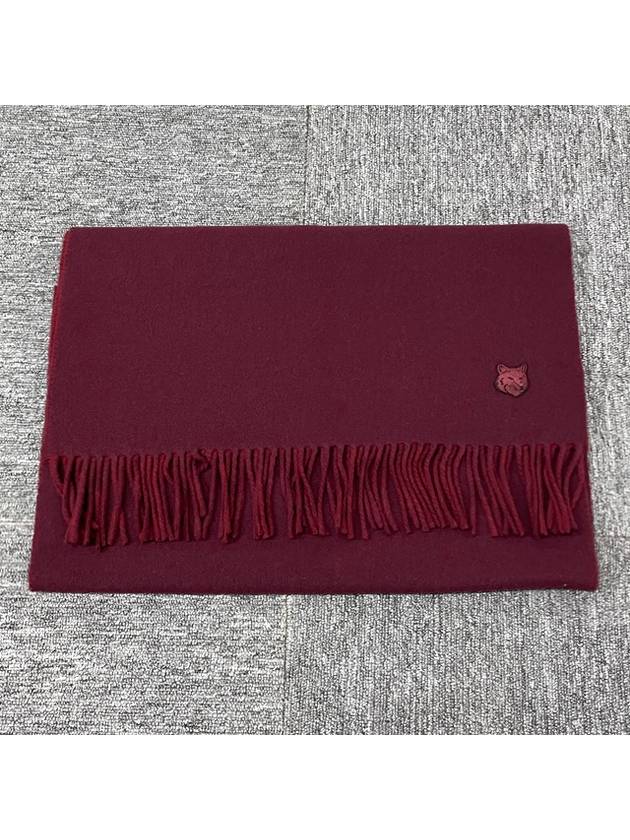 Bold Fox Head Double Face Scarf Red - MAISON KITSUNE - BALAAN 5