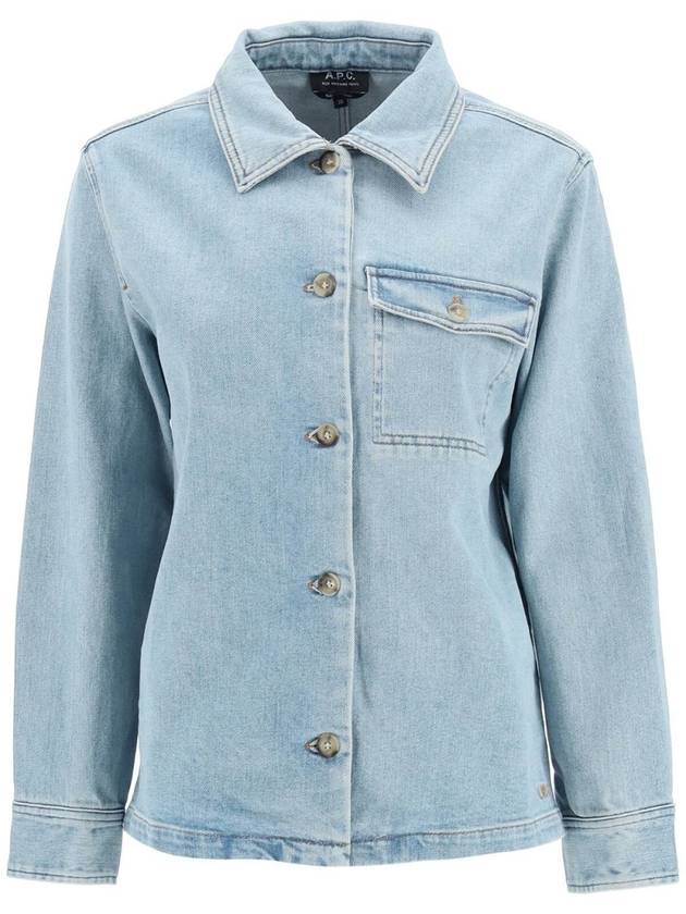 Women's Zenith Denim Jacket Light Blue - A.P.C. - BALAAN.