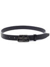 BB Logo Thin Calfskin Belt Black - BALENCIAGA - BALAAN 5